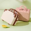 Mini caso cosmético personalizado maleta de 14 pulgadas maleta pequeña acompañante de regalo de mano caja de maquillaje pequeña caja de contraseña details Picture